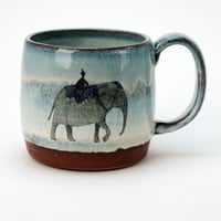 Image 3 of MADE TO ORDER Swimming Elephant Mug (Blue)