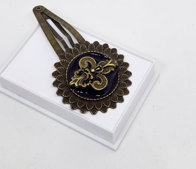 'fleur' press hair clip | bronze