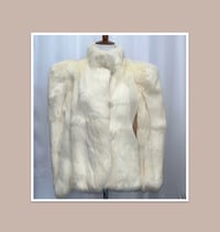 Image 2 of LERNER’S off white custom  genuine rabbit fur jacket