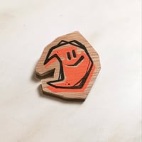 Broche lune - orange