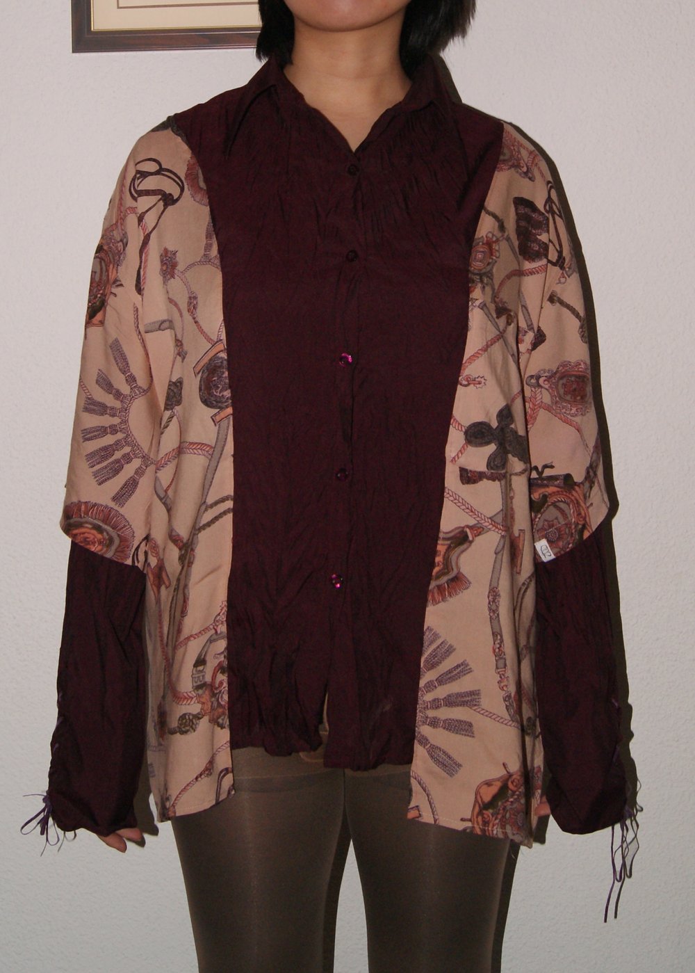 Image of Camisa arrugada doble manga.