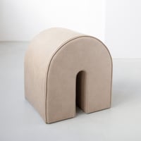 Image 1 of Curved Pouf Light Brown by Kristina Dam