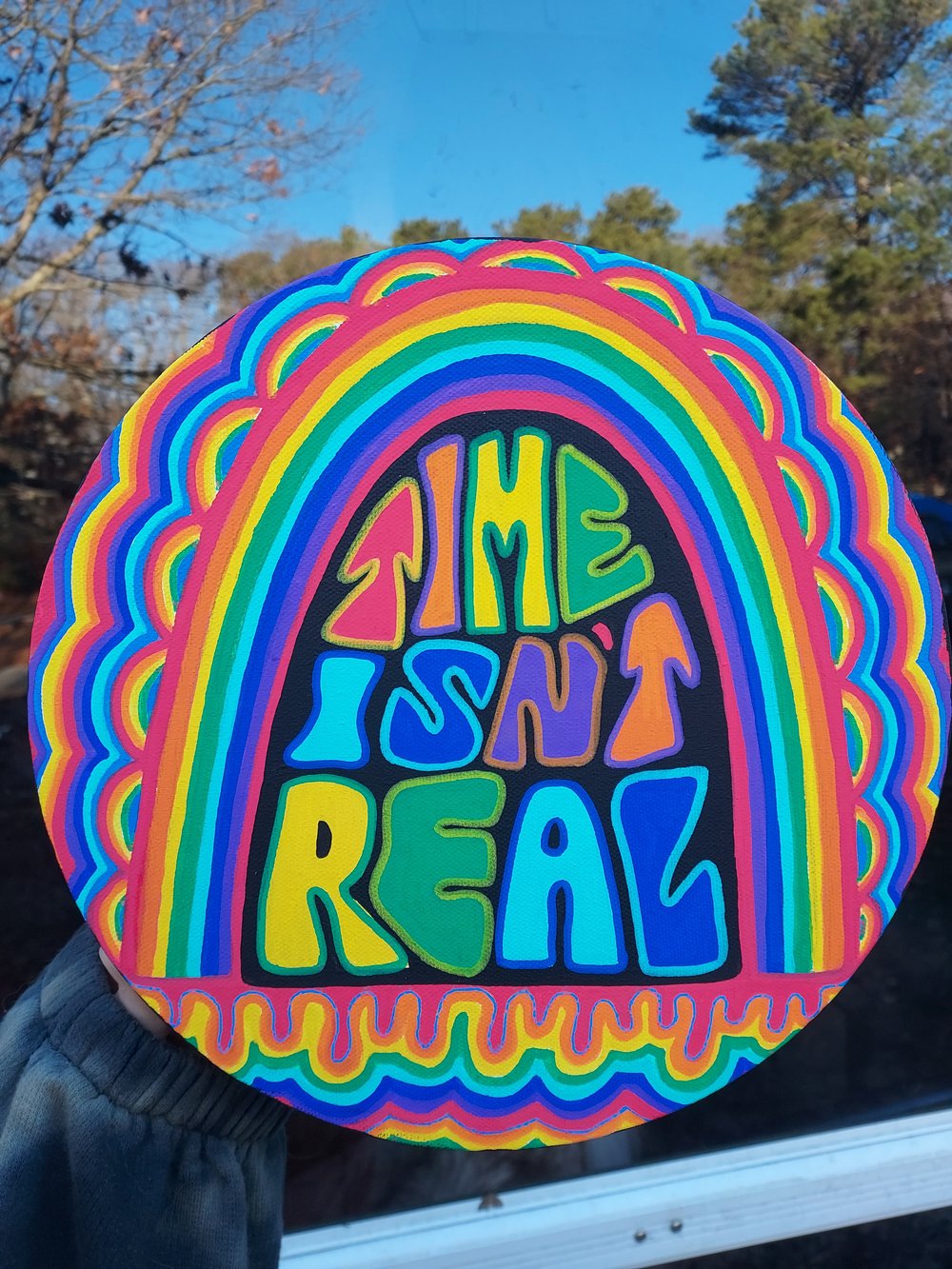 'Time Isn't Real' painting