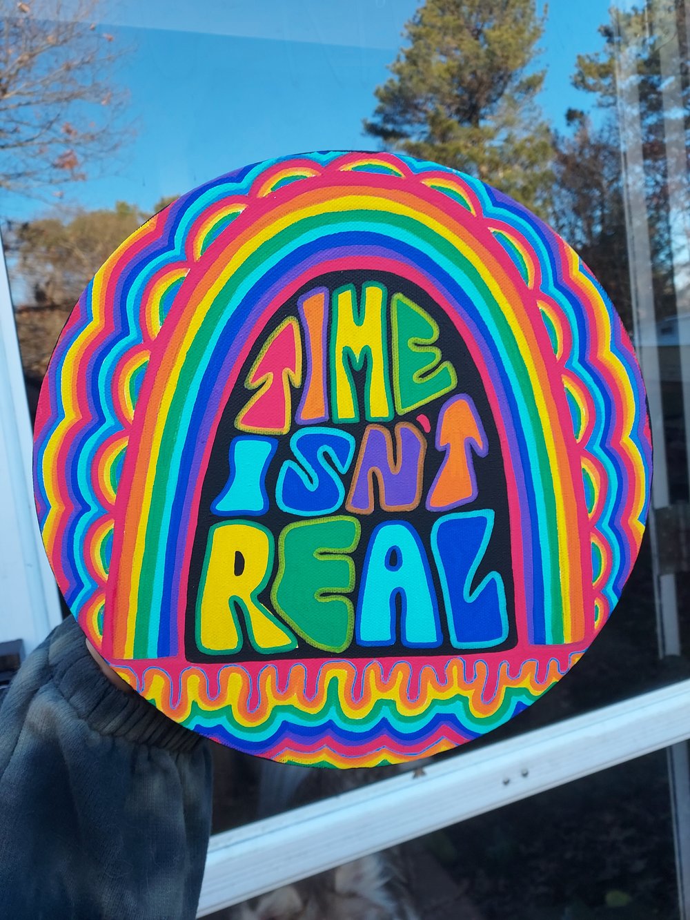 'Time Isn't Real' painting