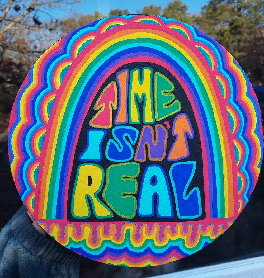 'Time Isn't Real' painting