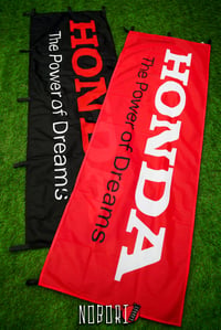 Image 1 of Honda - The Power Of Dreams Nobori Flag (Black/Red)