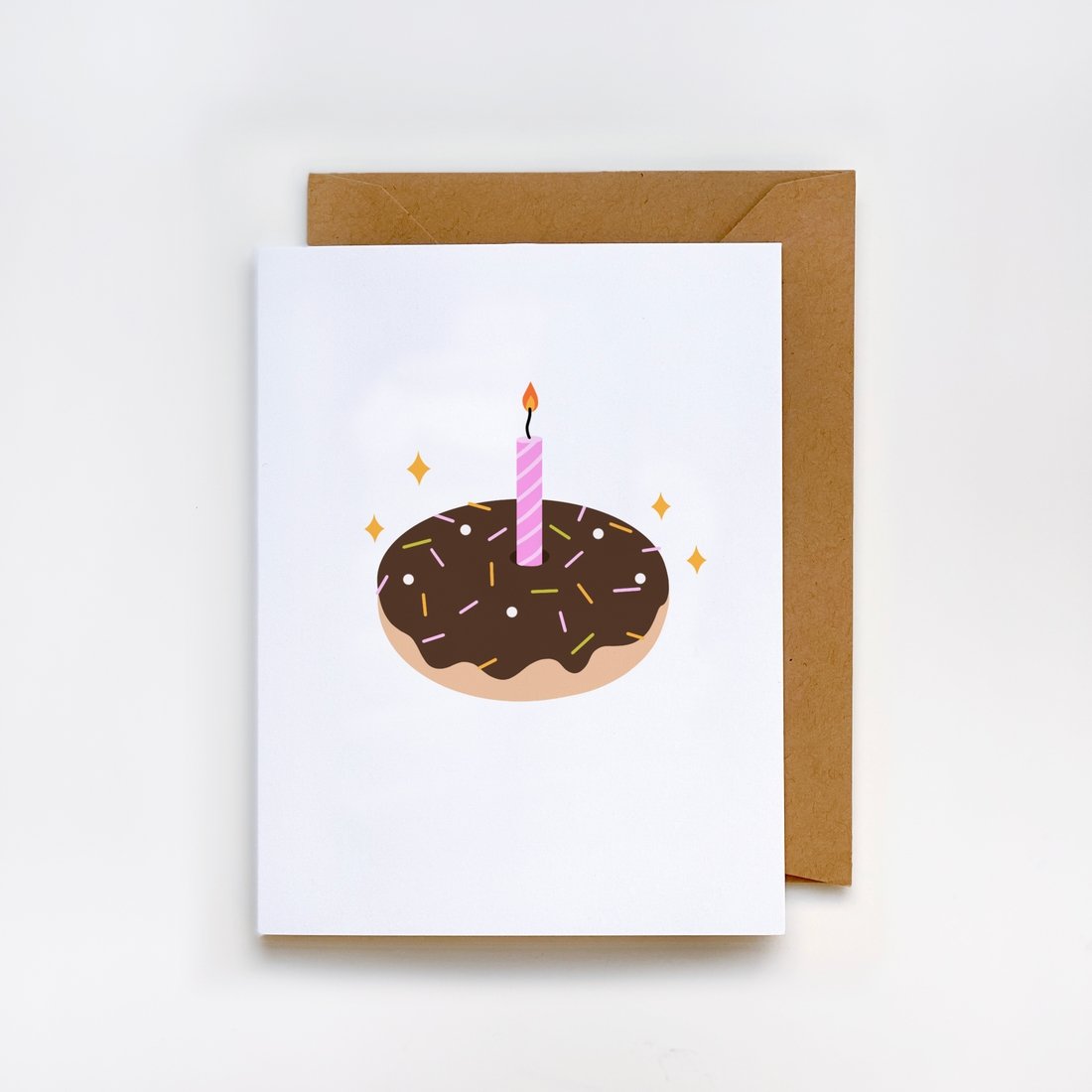 Image of Donut Candle Card