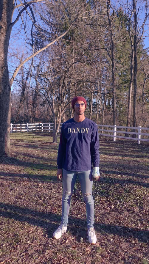 Image of Navy Vogue Long Sleeve T-Shirt