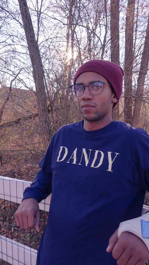 Image of Navy Vogue Long Sleeve T-Shirt