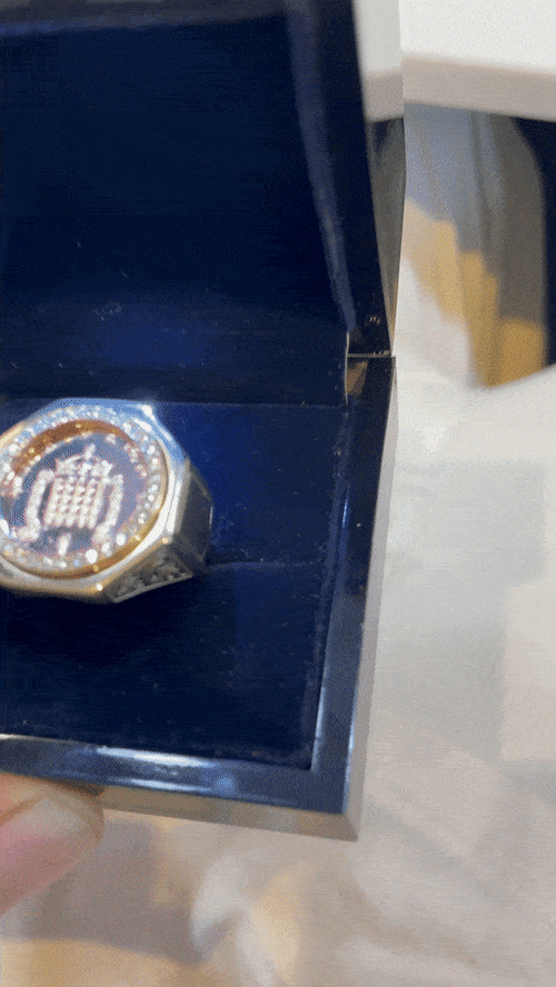 Image of Solid 9K Gold VVS1 Diamond Half Sovereign Bezel