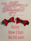 All school's Ruby Bow Clips