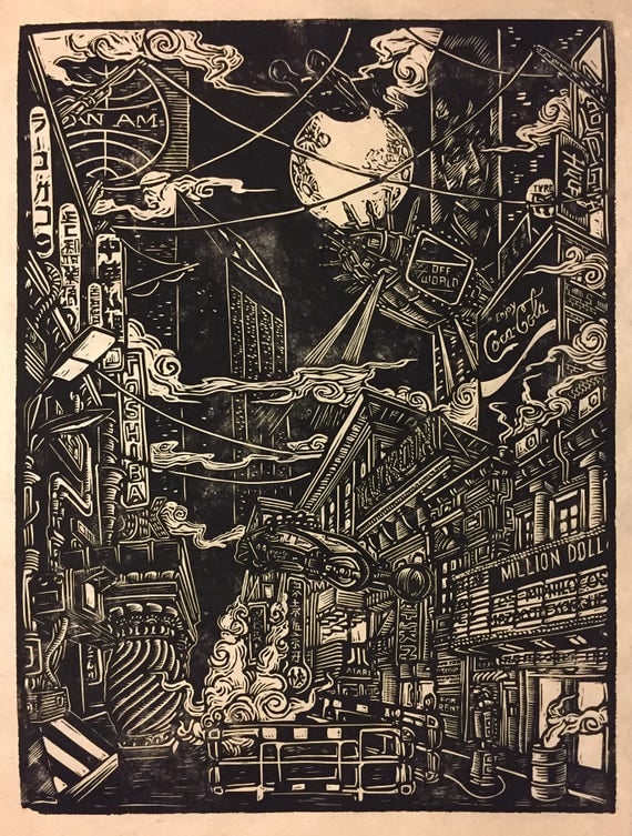 Blade Runner Block Print Brian Reedy