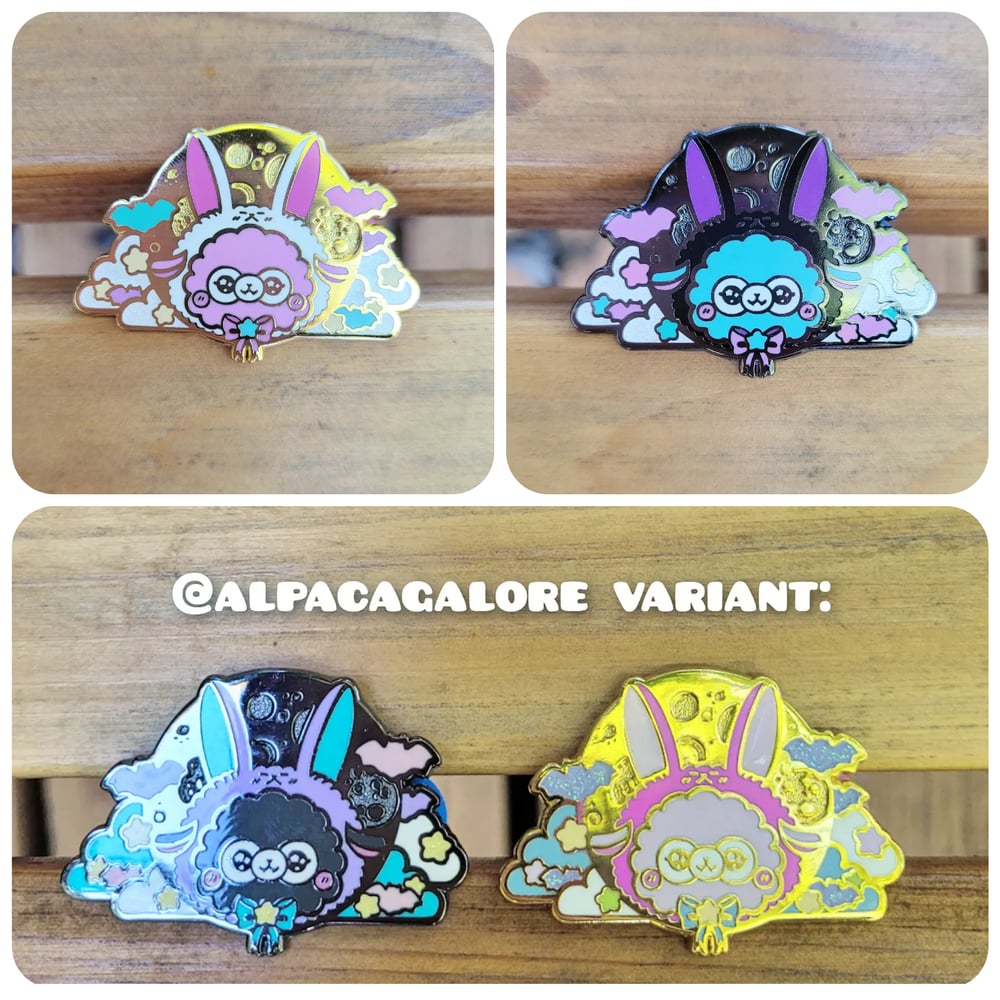 Image of ALPACA COLLAB PINS - Spookypacas and Alpaca Wands