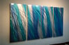 Metal Wall Art Home Decor- Reef Blue 36x63- Abstract Contemporary Modern Decor Original Unique