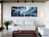 Metal Wall Art Home Decor- Echo 3 Blues v2- Abstract Contemporary Modern Decor Original Unique