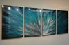 Metal Wall Art Home Decor- Fiamma Teal- Abstract Contemporary Modern Decor Original Unique