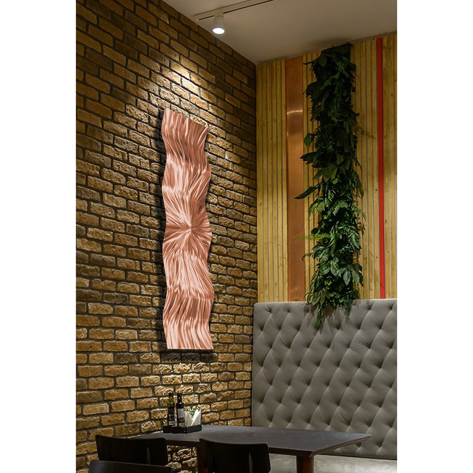 Copper store wall art