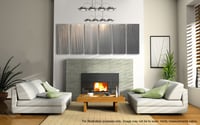 Image 2 of Metal Wall Art Home Decor- Bamboo Silver 36x95- Abstract Contemporary Modern Decor Original Unique