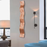 Image 4 of Metal Wall Art Home Decor- Affinity Copper- Abstract Contemporary Modern Garden Decor