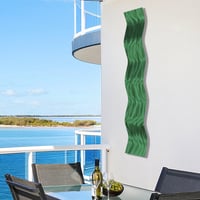 Image 4 of Metal Wall Art Home Decor- Affinity Green - Abstract Contemporary Modern Garden Decor