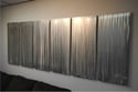 Metal Wall Art Home Decor- Bamboo Silver 36x95- Abstract Contemporary Modern Decor Original Unique