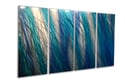 Metal Wall Art Home Decor- Reef Blue 36x63- Abstract Contemporary Modern Decor Original Unique