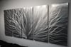 Metal Wall Art Home Decor- Radiance Silver 36x79- Abstract Contemporary Modern Decor Original