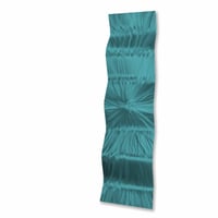 Image 2 of Metal Wall Art Home Decor- Gratitude Teal- Abstract Contemporary Modern Garden Decor