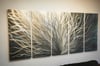 Metal Wall Art Home Decor- Radiance Silver and Gold 36x79- Abstract Contemporary Modern Decor