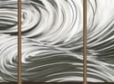 Abstract Metal Wall Art Home Decor- Echo Silver- Contemporary Modern Decor