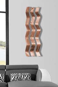 Image 4 of Metal Wall Art Home Decor- Harmony Copper- Abstract Contemporary Modern Garden Decor