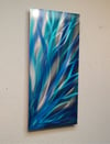 Metal Wall Art Home Decor- Irradiant Blues- Abstract Contemporary Modern Garden Decor