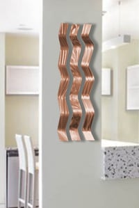 Image 5 of Metal Wall Art Home Decor- Harmony Copper- Abstract Contemporary Modern Garden Decor