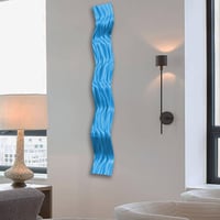 Image 4 of Metal Wall Art Home Decor- Affinity Aqua- Abstract Contemporary Modern Garden Decor