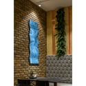 Metal Wall Art Home Decor- Gratitude Aqua- Abstract Contemporary Modern Garden Decor
