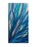 Metal Wall Art Home Decor- Irradiant Blues- Abstract Contemporary Modern Garden Decor