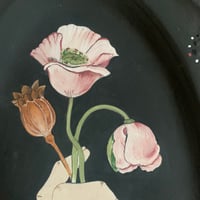 Image 3 of ***SALE*** Scolloped Platter with Hand holding Poppies 