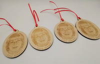 Image 5 of Photo Engraved Wooden Baubles