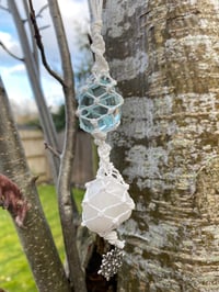 Image 3 of Snow & Ice - Macrame Pendant 