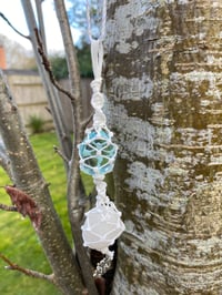 Image 1 of Snow & Ice - Macrame Pendant 