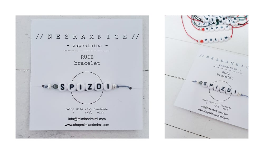// NESRAMNICE // zapestnica / // RUDE // bracelet