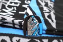 Retro 94/96 'The Goalie' Knitted Scarf (Blue)