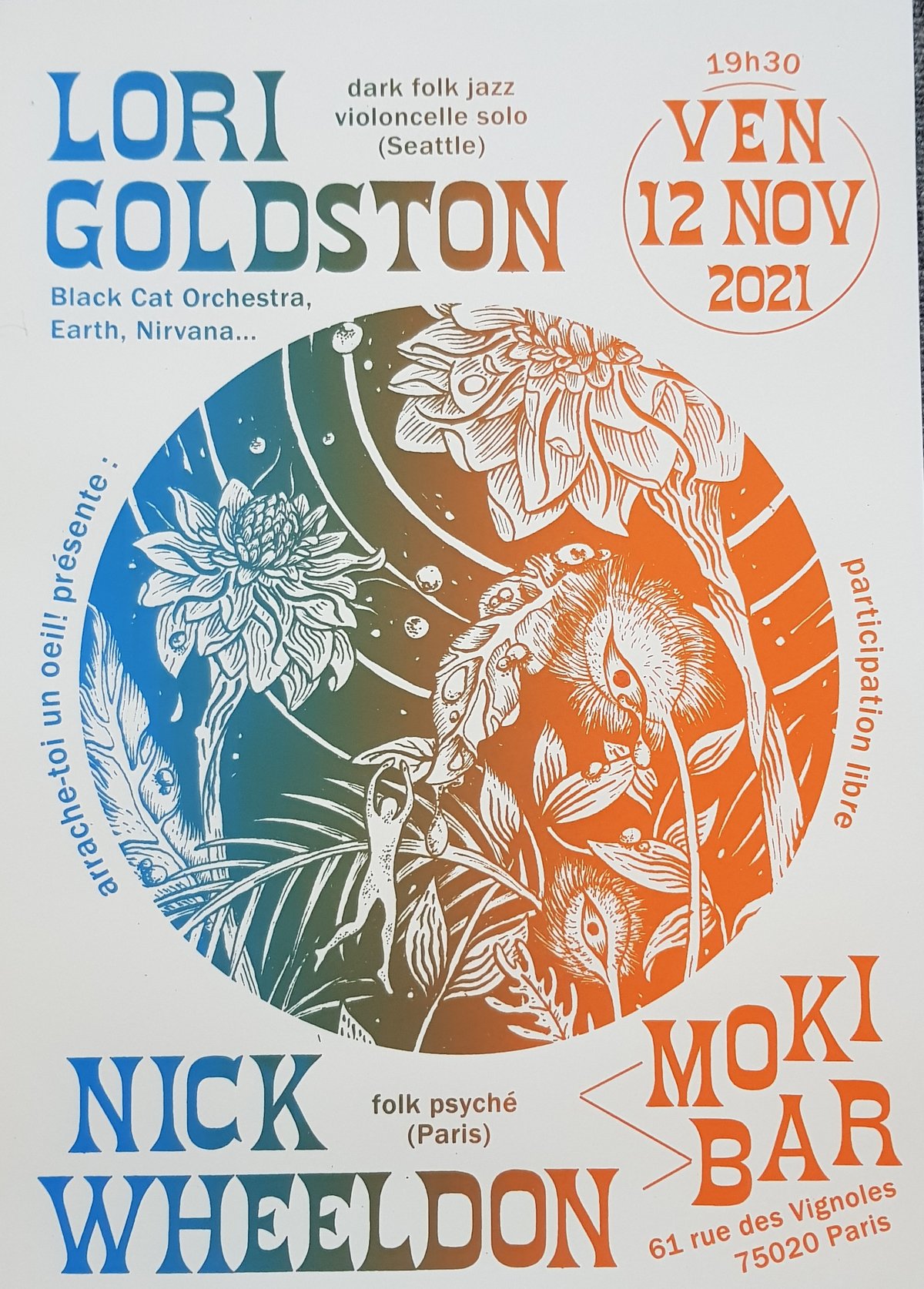 LORI GOLDSTON + NICK WHEELDON ( gig poster Paris 2021)