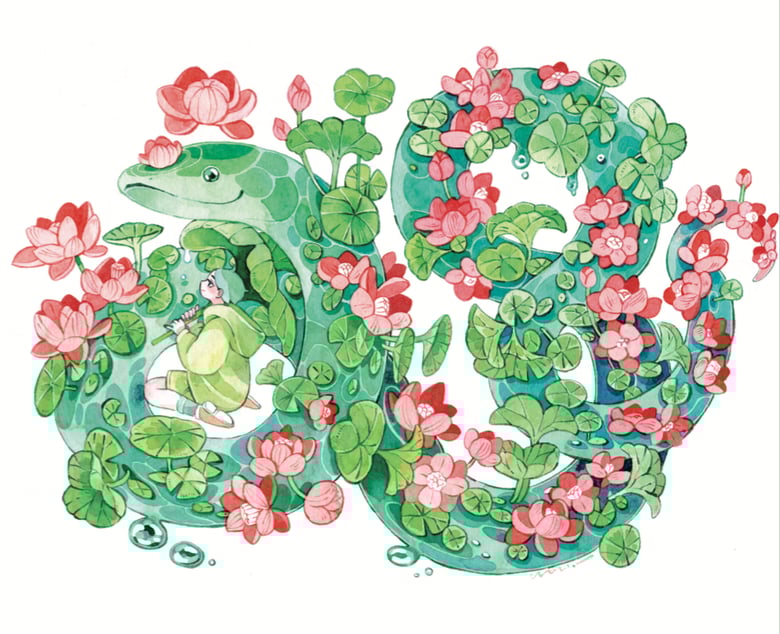 Image of Water snake print
