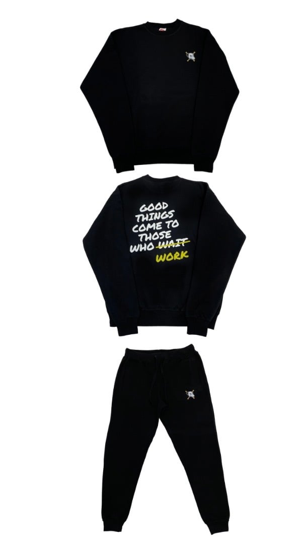 Image of Underdawgzzz Crewneck Sweatsuit (Black)