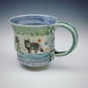 Tabby Cat Porcelain Mug