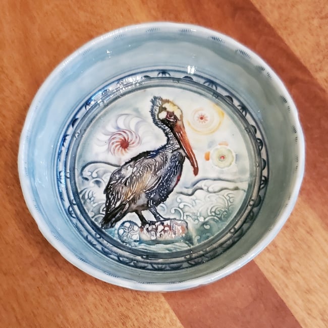Pelican Porcelain Dish
