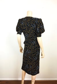 Image 5 of 1980s Saint Laurent Silk Floral Wrap Dress