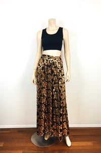 Image 2 of 1980s Gold Metallic Sequin Beaded Skirt
