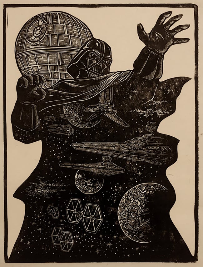 Vader Block Print